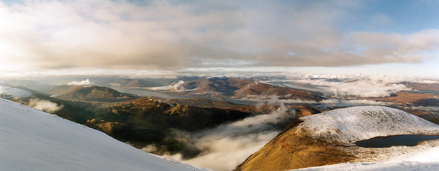 mountains and fjords from the top of Ben Nevis