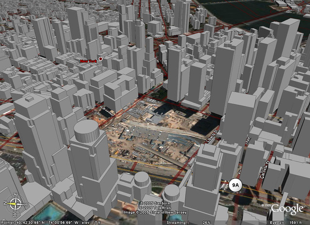 Ground Zero, with Google Earth