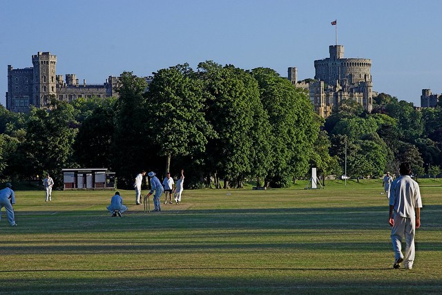 Evening Cricket and Windsor Castle