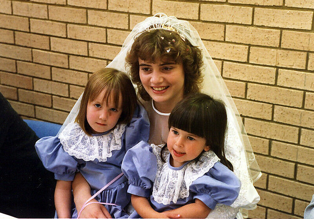 July 1988 Colin and Julie's wedding - the bridesmaids