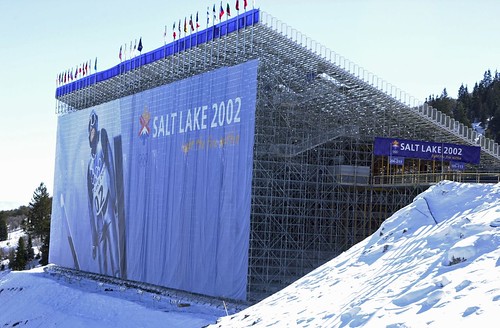 winter scaffolding saltlakecity slc olympics parkcity stands 2002winterolympics skijump