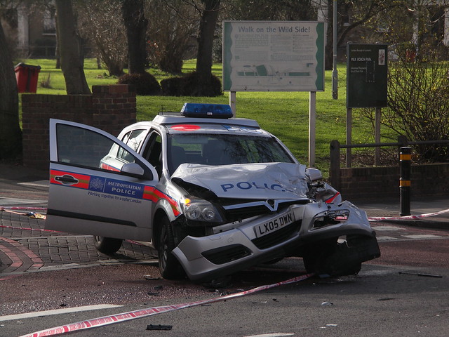Police car crash
