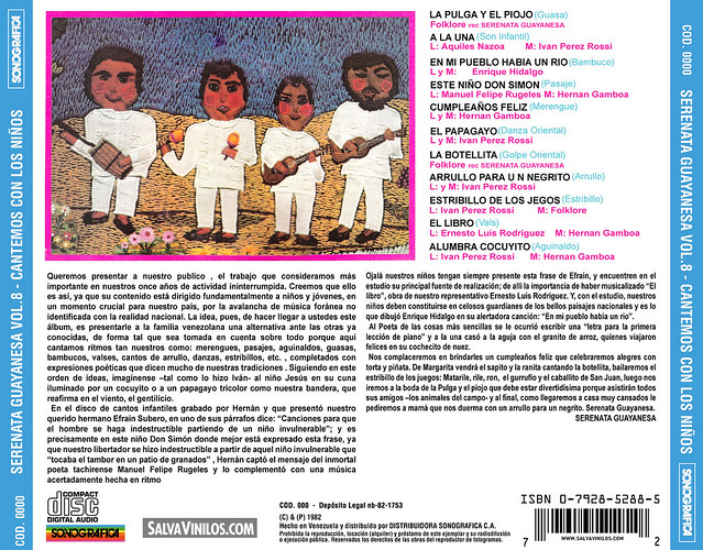 Serenata Guayanesa - Vol 8 Cantemos Con Los Niños - Contraportada [1982]
