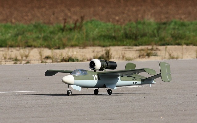 Heinkel He 162 on the runway