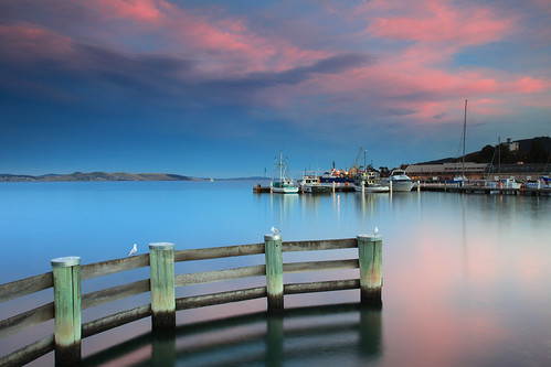 longexposure sunset docks canon reflections landscape bay harbour seagull australia tasmania hobart canon5dmkii