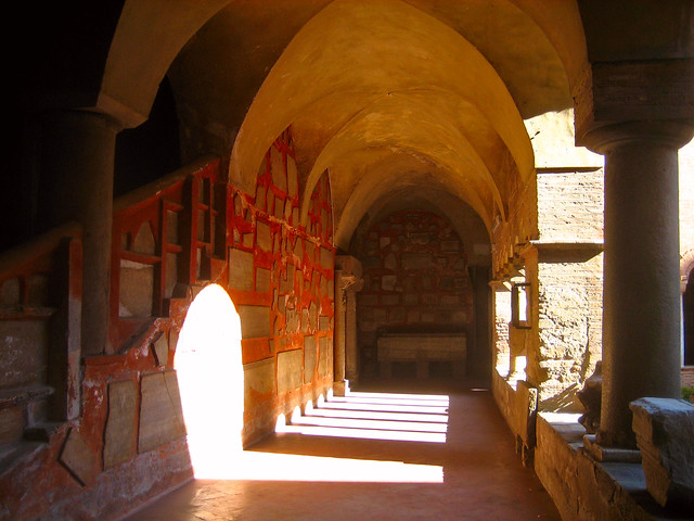 under the arcades, cloister of san lorenzo
