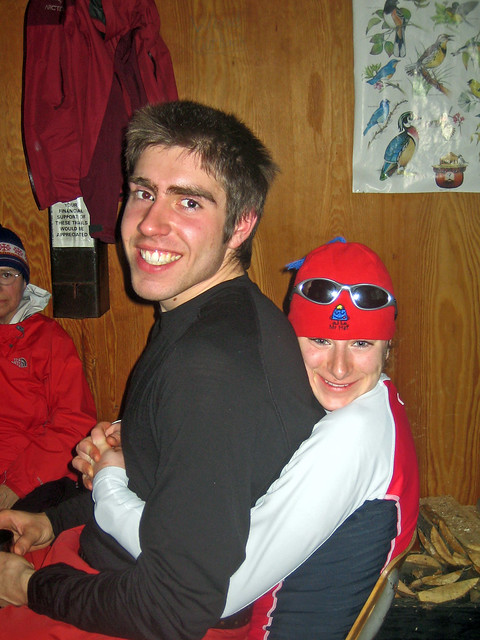 Hereward and Anna in Ski Lunch Hut