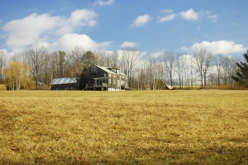 sky house field barn meadow mansion pastoral colr