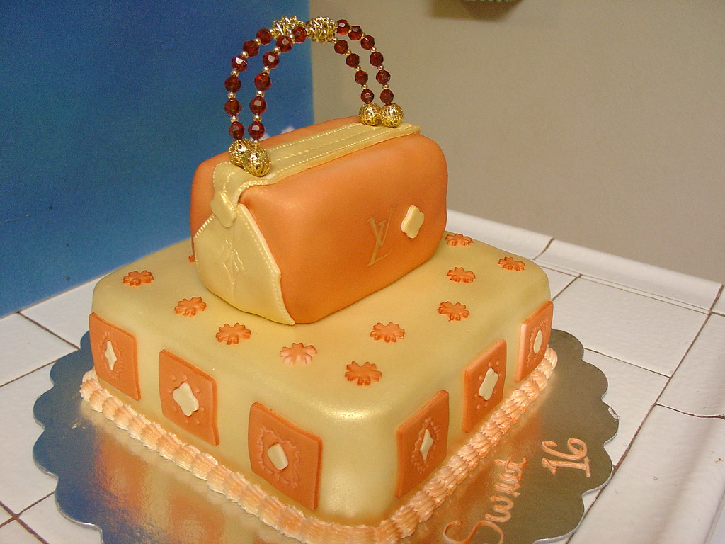 Louis Vuitton Handbag Rainbow Cake With Edible Iphone And Money -  CakeCentral.com
