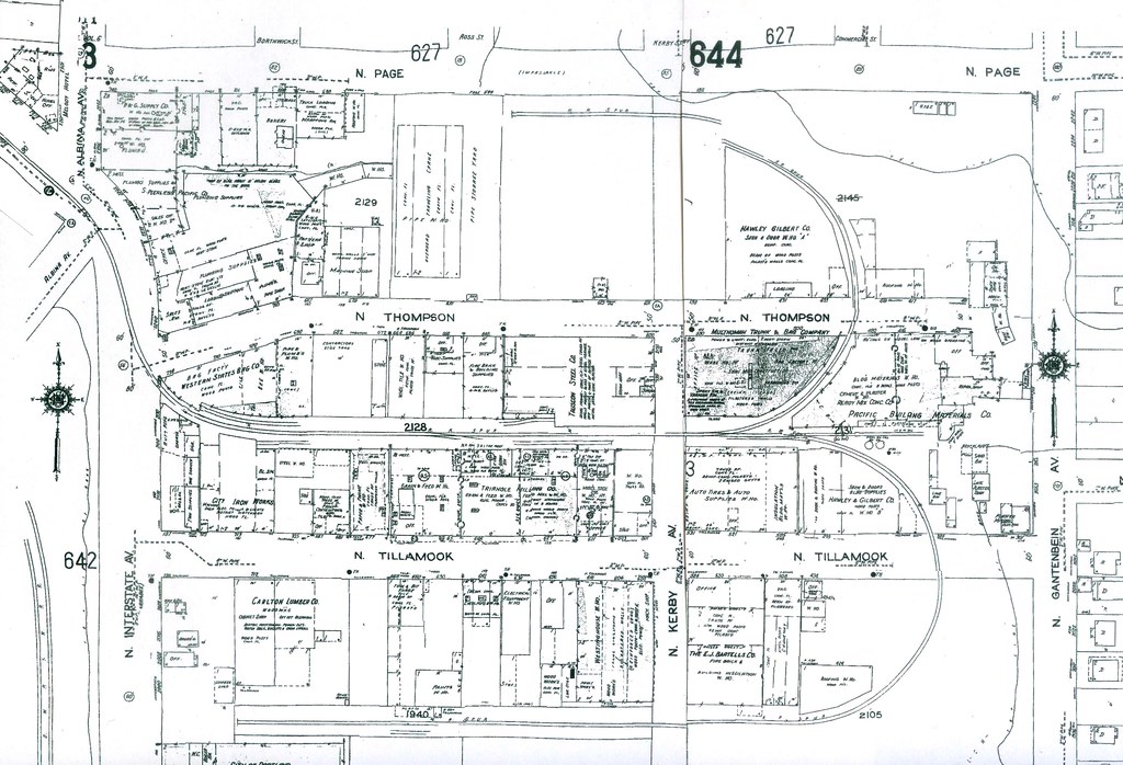 Larabee industrail area, east of Interstate Avenue, Portland Oregon 1950.