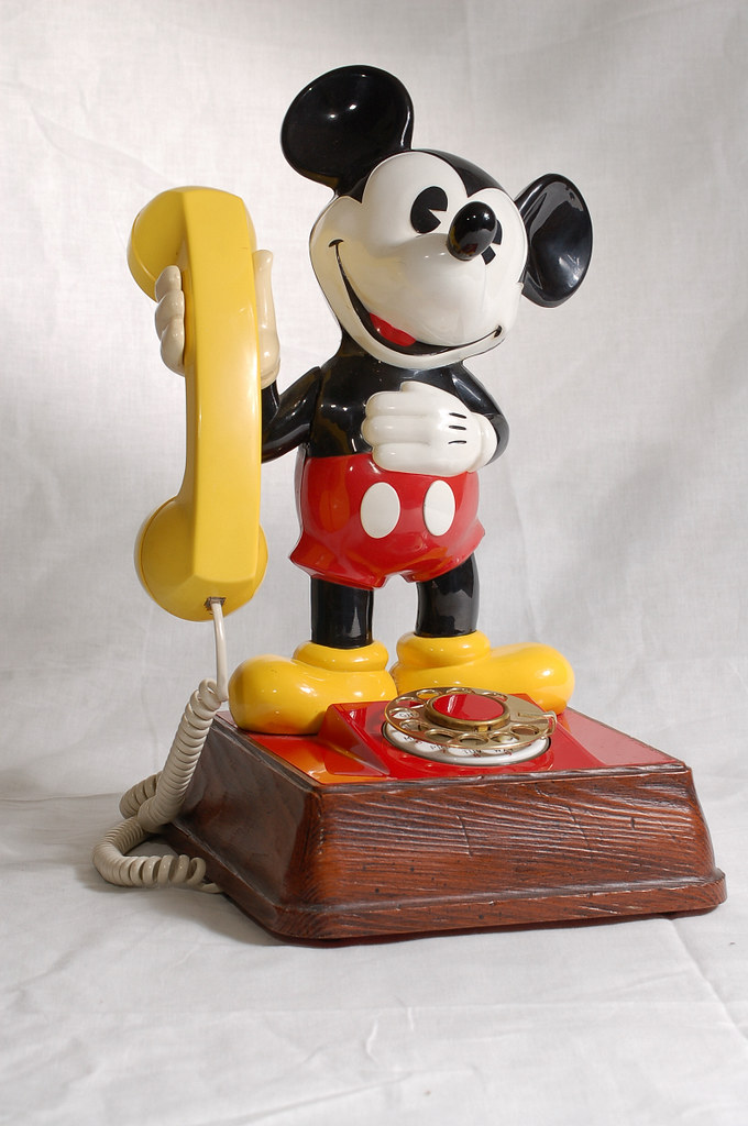 Mickey Mouse Rotary Phone. 