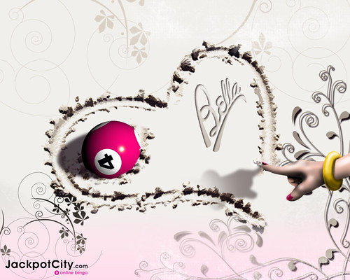 JackpotCity bingo Valentine's Day wallpaper