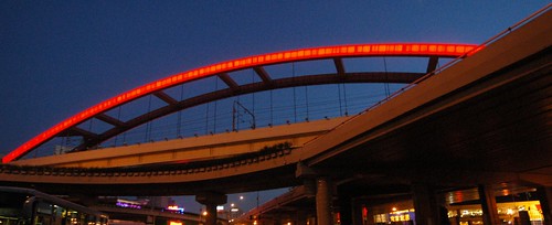 china road railroad bridge blue red color geotagged noche intense shanghai nacht dusk railway noite 中国 上海 nuit notte xujiahui nachtaufnahme xuhui caoxi ©allrightsreserved 徐汇 beilu goldstaraward 明珠线 漕溪北路 geo:lat=31180846 geo:lon=121431305