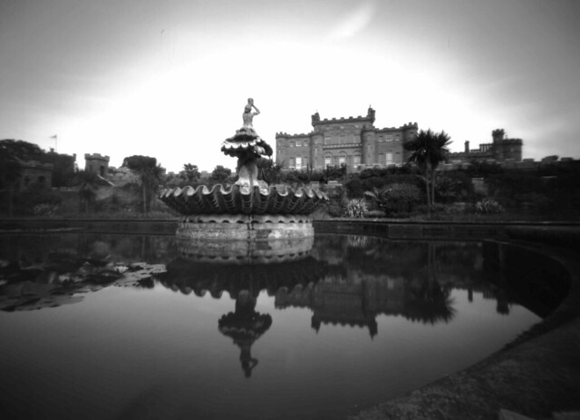 Fountain and castle -pinhole image