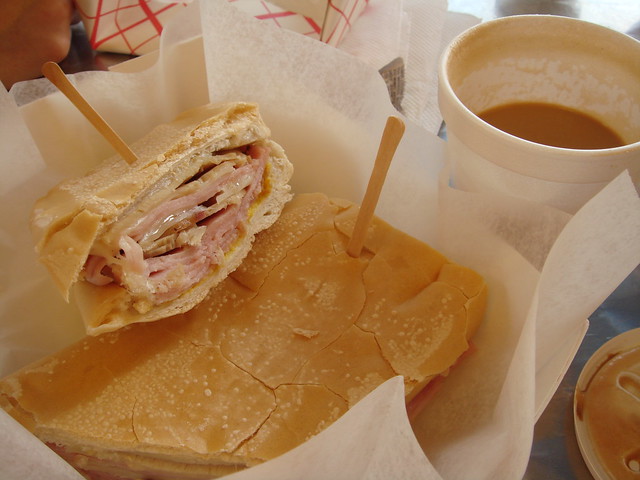 Cuban Sandwich & Cafe Con Leche Breakfast