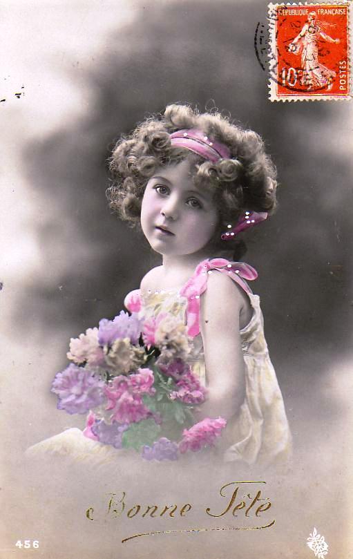 Vintage Postcard ~ Flower Girl - a photo on Flickriver