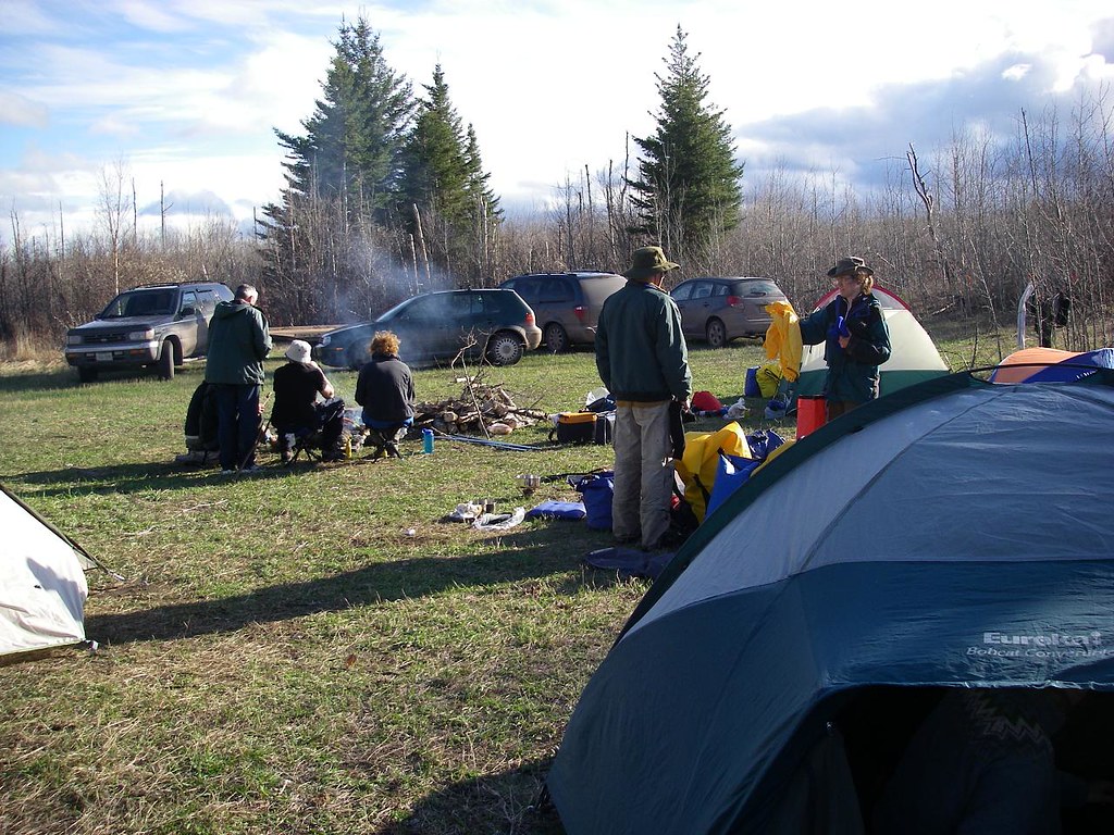Camp Trip @ Black Sturgeon - a tent pitched in the sun on a grassy field