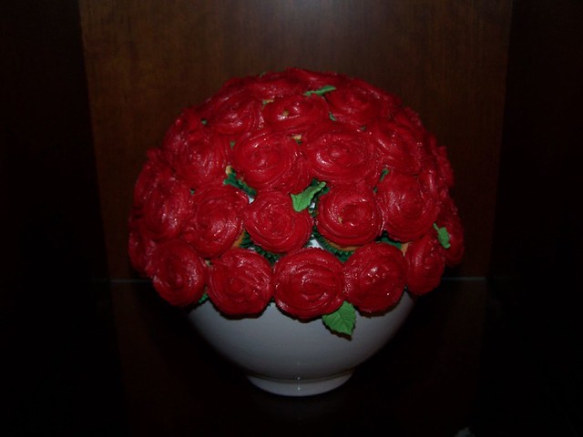 Red cupcake bouquet