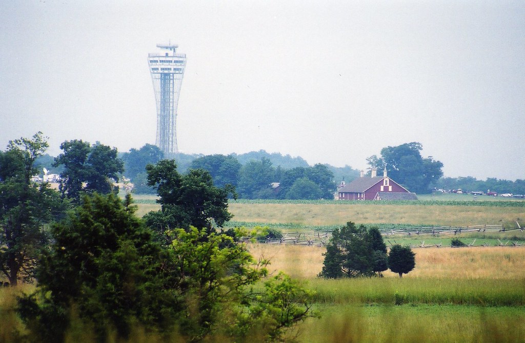 Last day for the Gettysburg Tower, late afternoon July 2, 2000