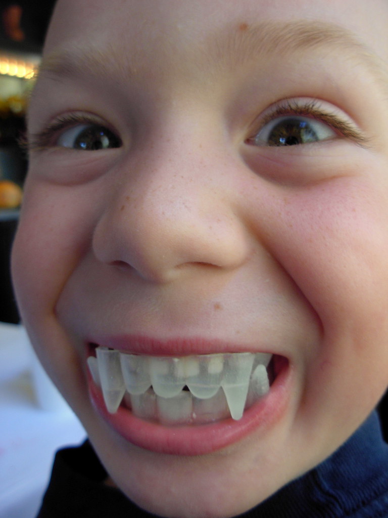My nephew.... | very excited about his Dracula teeth for his… | Flickr