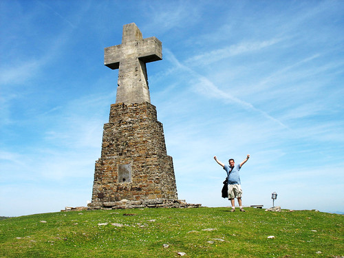 Cross on the Summit of Saibi - Basque Country, Spain by Batikart