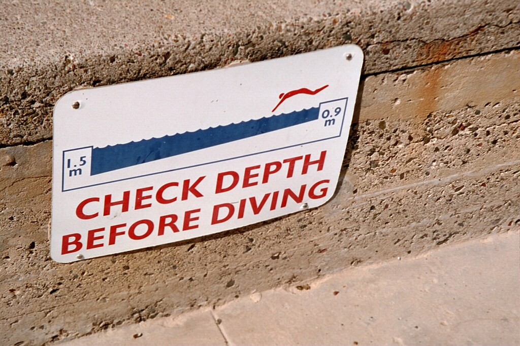 Depth sign Black Head, NSW Australia | Black Head village is… | Flickr