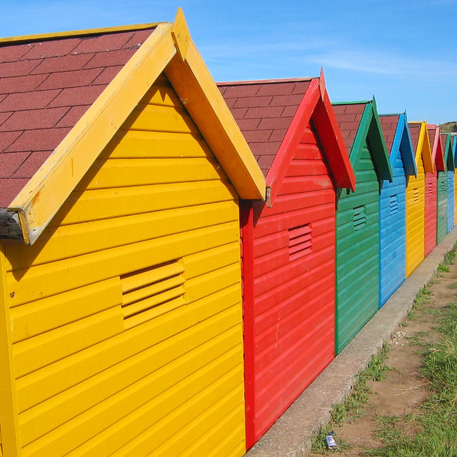 Whitby beach huts