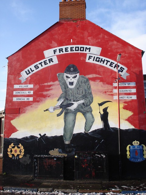 Loyalist Grim Reaper mural, Village area, Belfast, N. Ireland