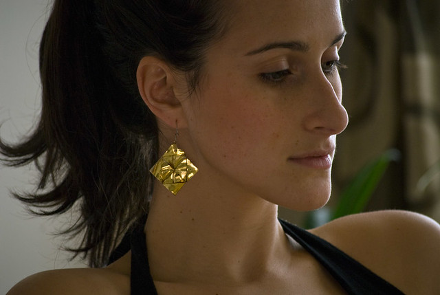 Young Woman with gold earrings