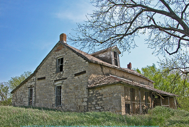 The Forgotten Family That Lived On The Hill - Abandoned Native Stone Ranch House Northern Flint Hills Of Kansas