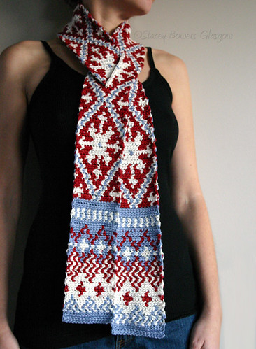 Scandinavian Slotted Scarf | Tapestry-crocheted scarf, origi… | Flickr