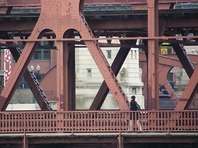 Man Crosses Bridge