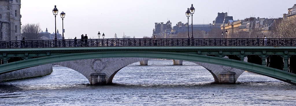 Rita Crane Photography:  Pont Notre Dame, Paris ~  France  / Louvre / bridge / river / La Seine / people