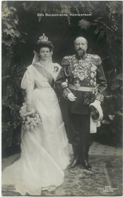 Hochzeitsfoto von König Ferdinand und Königin Eleonore von Bulgarien, Weddingphoto King and Queen of Bulgaria