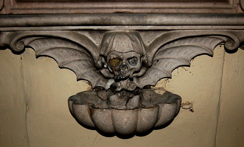Winged Skull and Basin for Holy Water | by Curious Expeditions