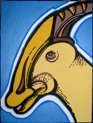 Parasaurolophus | One of the three paintings done for little… | Flickr