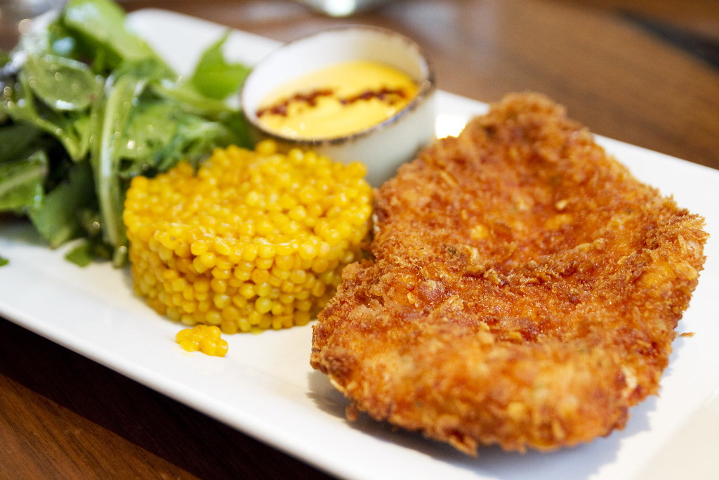 Corn Flake Crusted Chicken Schnitzel | Balaboosta Served wit… | Flickr