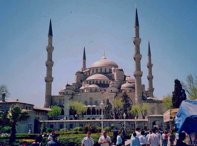 Sultan Ahmed Mosque or Blue Mosque, Istanbul, Turkey - April 2003
