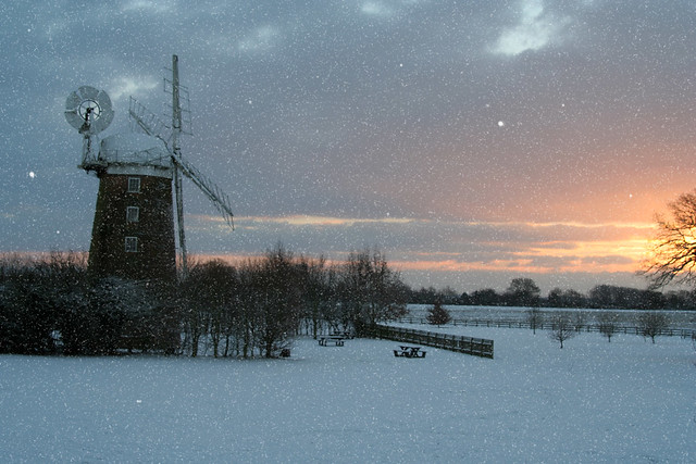 Dereham Windmill in the Snow