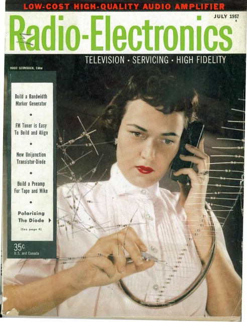Radio Electronics July 1957 Women Industry post WW2