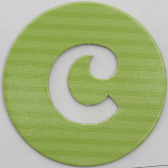 coloured card disc letter c