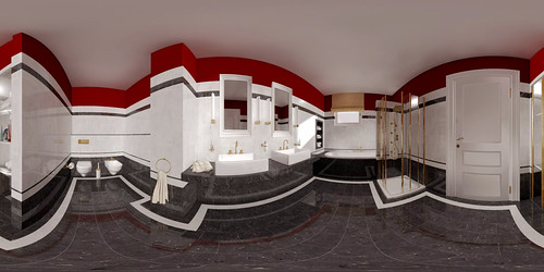 3d bath room panorama | by db_image