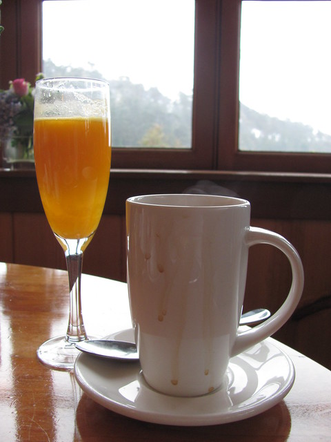 Breakfast drinks!  Stanford Inn & Ravens Restaurant