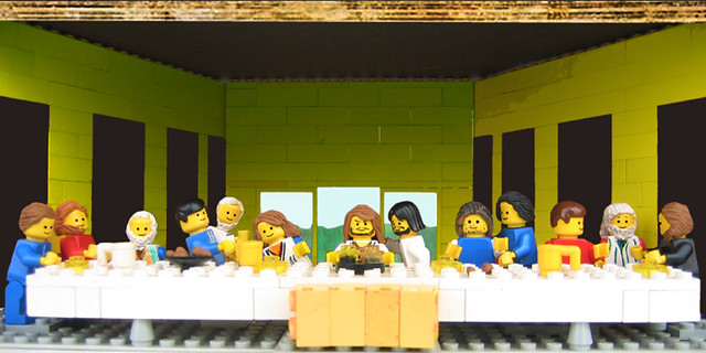 copia d'arte Lego - the last supper -ultima cena- Leonardo da Vinci