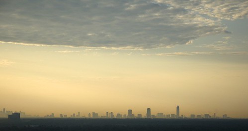 city light sky urban orange cloud sun black building yellow skyline clouds sunrise buildings dawn downtown texas houston houstonbuildings