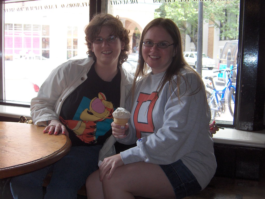 Enjoying An Ice Cream At Halo Pub