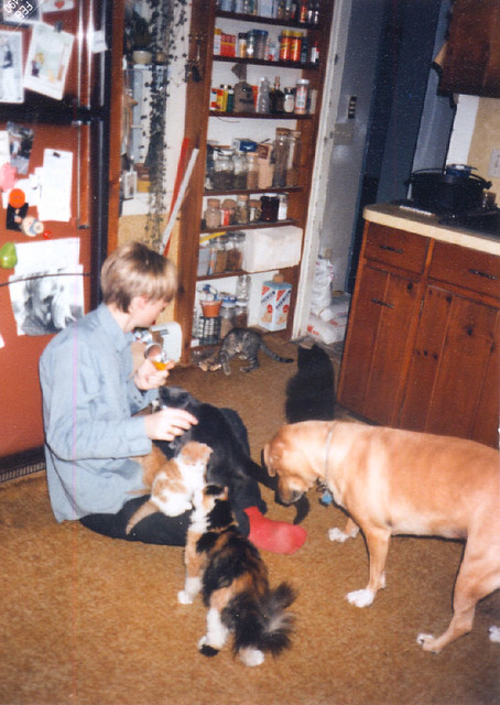 Peter With Sandy & Kitties 03