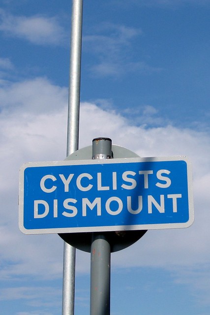 Cyclists dismount