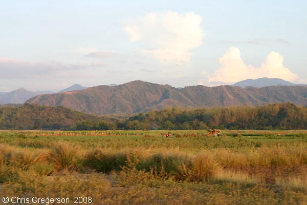Farm Fields and Mountains, Ilocos Norte, the Philippines