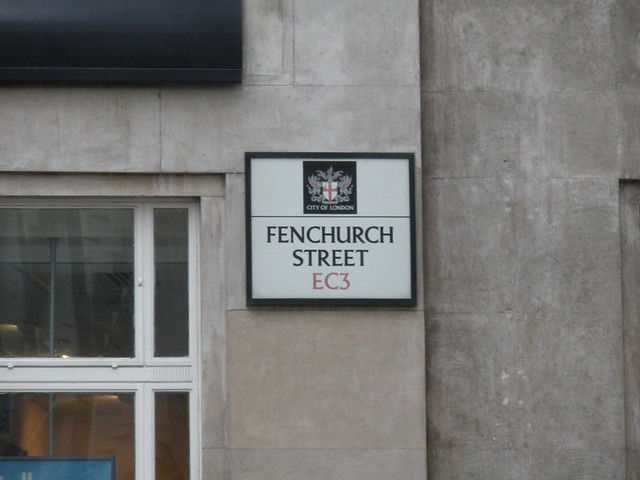 Fenchurch Street - site of the first pageant of Anne Boleyn's coronation procession